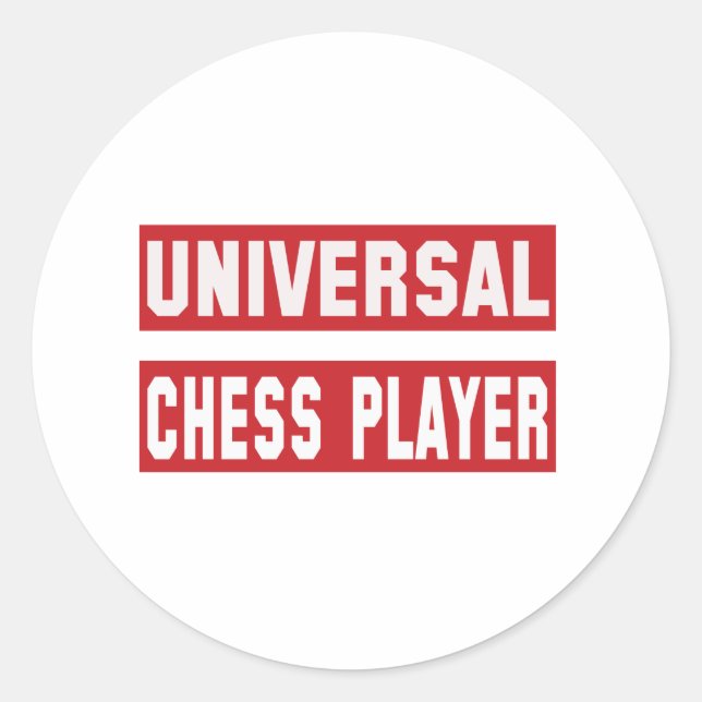 Adesivo Universal Chess player. (Frente)
