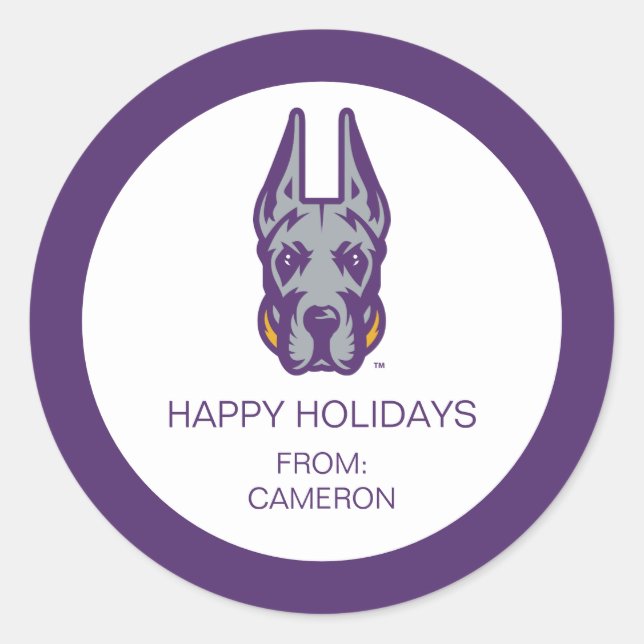 Adesivo Universidade de Albany Great Dane Mascot Head (Frente)