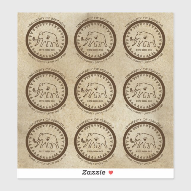 Adesivo Universidade de Beringia Mammoth Seal (Folha)