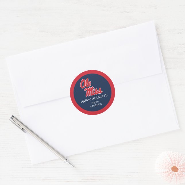 Adesivo Universidade do Mississippi | Script Ole Miss (Envelope)
