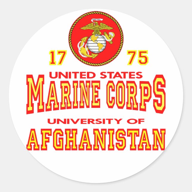 Adesivo Universidade dos Estados Unidos Marine Corps Afega (Frente)