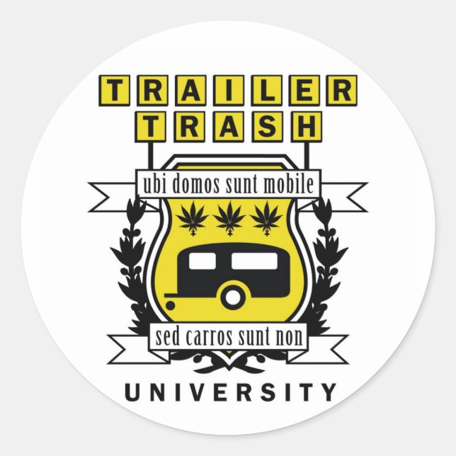 ADESIVO UNIVERSIDADE TRAILER TRASH (Frente)