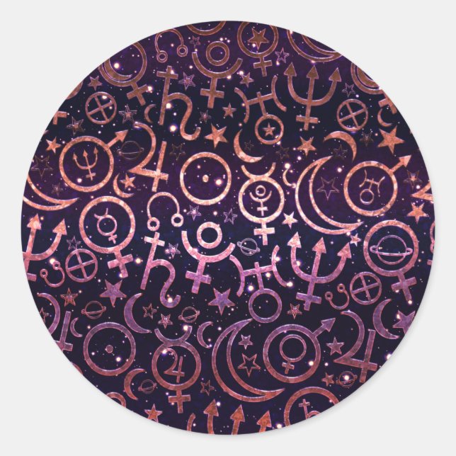 Adesivo Universo Planetário Espacial Glittery Roxo (Frente)