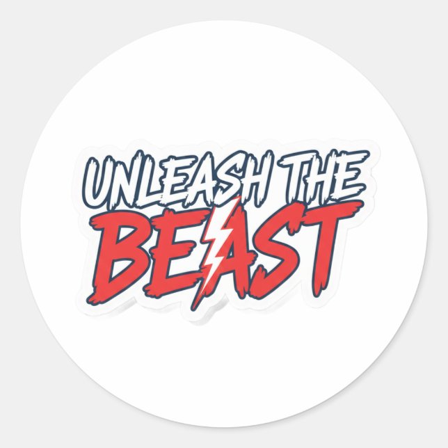 Adesivo Unleash The Beast - Motivational Fitness Quote (Frente)