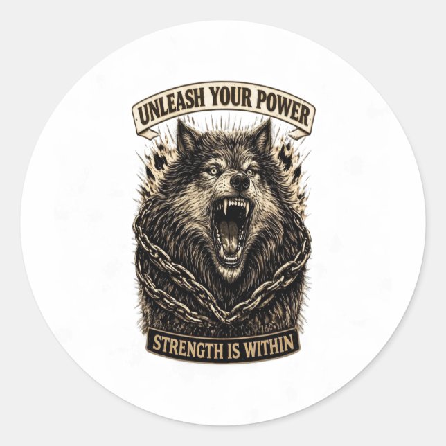 Adesivo Unleash Your Power — Strength Is Within (Frente)