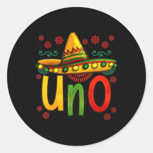 Adesivo Uno Meu Primeiro Aniversário Mexicano Cinco De May