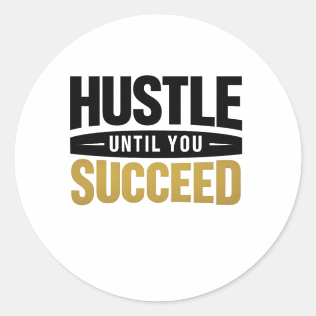 Adesivo Until You Succeed – Minimal Gold Motivation Design (Frente)