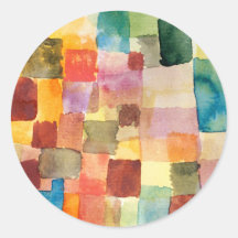 Untitled abstract watercolor squares - Paul Klee