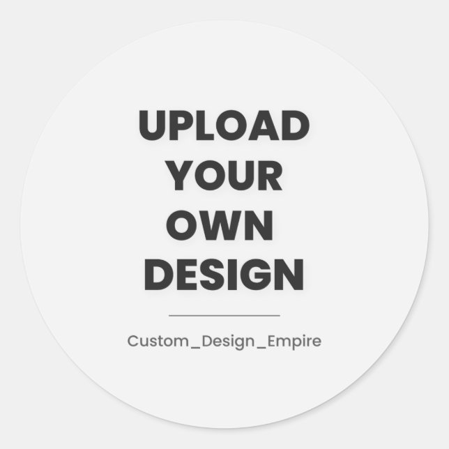 Adesivo Upload Your Own Design Here | Custom Template (Frente)