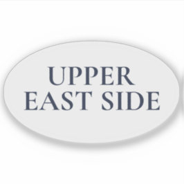 Adesivo Upper East Side NYC Oval Escolástica Clássica