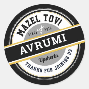 Adesivo Upsherin Personalizado Stickers com Nome