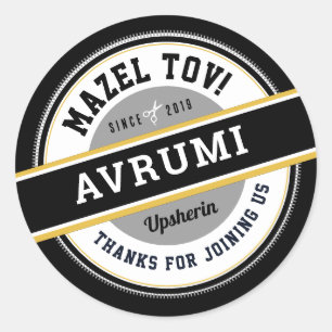 Adesivo Upsherin Personalizado Stickers com Nome