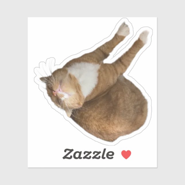 Adesivo Upside-Down Sunshine Cat (Folha)