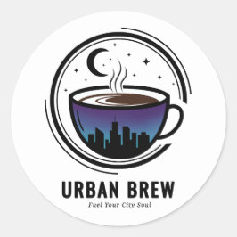 Adesivo Urban Brew City Skyline Coffee