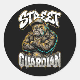 Adesivo Urban Graffiti Bulldog Street Guardian Wall Art