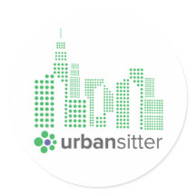 UrbanSitter Round Sticker - 3", Folha de 6, Glossy