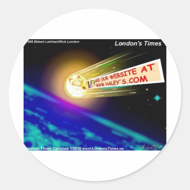 Adesivo URL De Haleys Comet Funny Cards Camisetas Mogs & G (Frente)