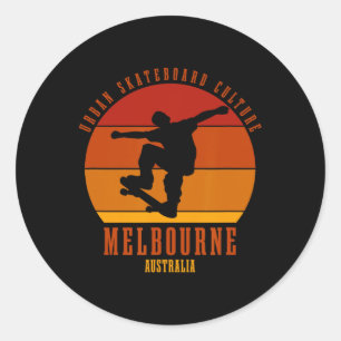 Adesivo Urn de Skateboardista Melbourne Austrália Skate