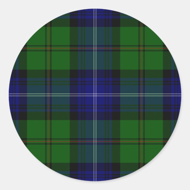 Adesivo Urquhart tartan Blue xadrez (Frente)