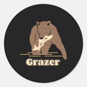 Adesivo Ursa de pesca de Graz Graz Graz Graz Beartober Nós