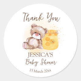 Adesivo Ursinho de mel com vassoura-de-vidro