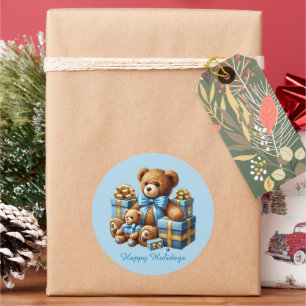 Adesivo Ursinho de pelúcia de Natal festivo