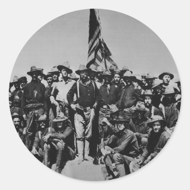 Adesivo Ursinho de ursinhos Roosevelt Rough Riders 1898 (Frente)
