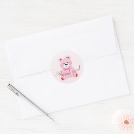 Adesivo Ursinho Gingham Rosa