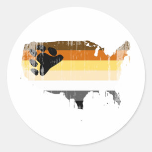 Adesivo Urso Americano angustiado