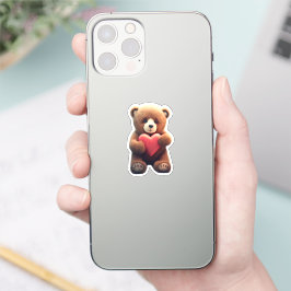 Adesivo Urso Apaixonado
