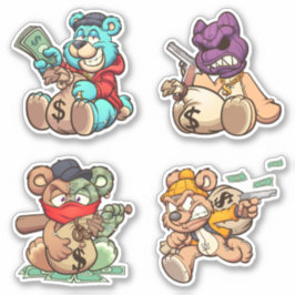 Adesivo Urso Assustador - Ladrões