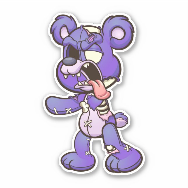 Adesivo Urso Assustador - Zombie (Frente)