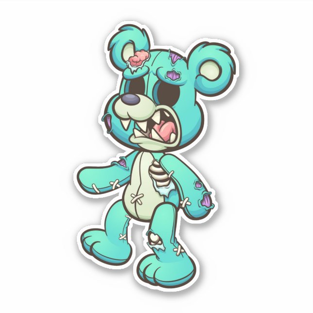 Adesivo Urso Assustador - Zombie (Frente)