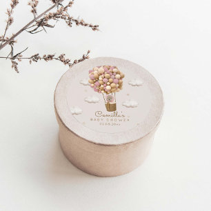 Adesivo Urso Bonito Com Chá de fraldas De Rapariga De Balõ