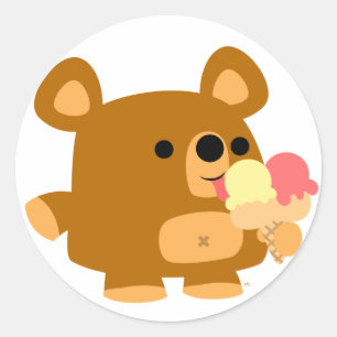 Adesivo Urso bonito dos desenhos animados com bolas:)