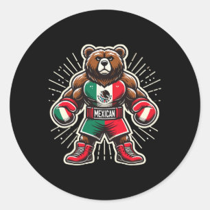 Adesivo Urso Boxing Mexicano