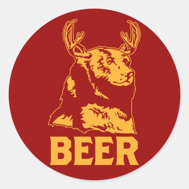 Adesivo Urso + Cerveja = Cerveja (Frente)