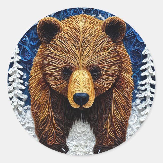 Adesivo Urso Cinzento (Frente)