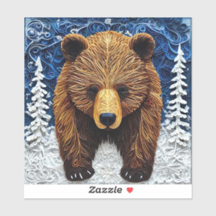 Adesivo Urso Cinzento