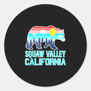 Adesivo Urso cinzento vale olímpico califórnia vintage
