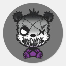 Adesivo Urso Colorido da Bandeira do Orgulho Assexual Góti