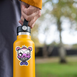 Adesivo Urso Colorido do Sinalizador do Orgulho de Fluxo d