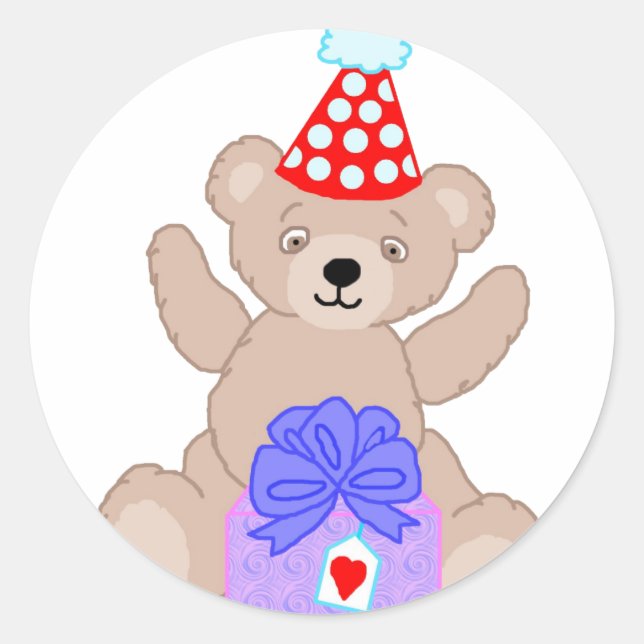 Adesivo Urso com presente-1-t (Frente)