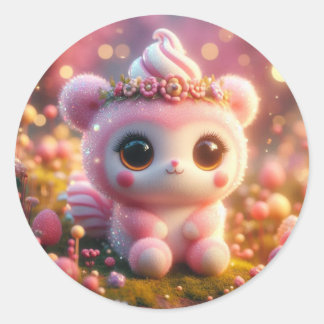 Adesivo Urso de Açúcar com Cabelo Sorvete