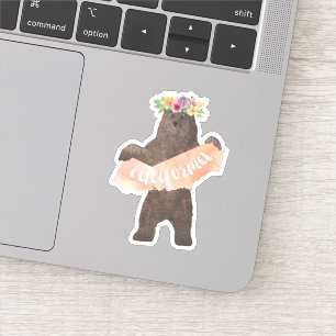 Adesivo Urso de Boho do Estado da Califórnia