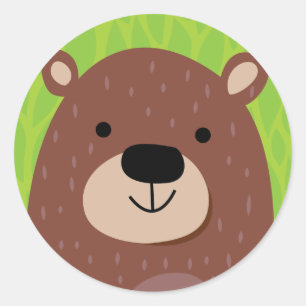 Adesivo Urso de Brown - amigos da floresta