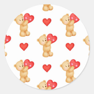 Adesivo Urso De Coração Bonito Com Design, Dia de os nam