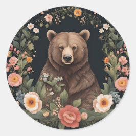 Adesivo Urso de Cottagecore