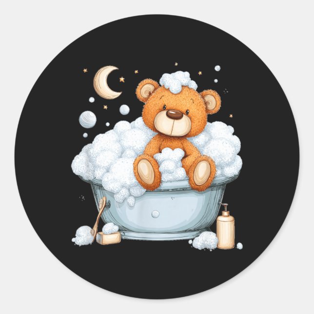 Adesivo Urso de Espuma para Banheira com Bolhas (Frente)