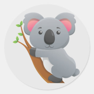 Adesivo Urso de Koala animado bonito